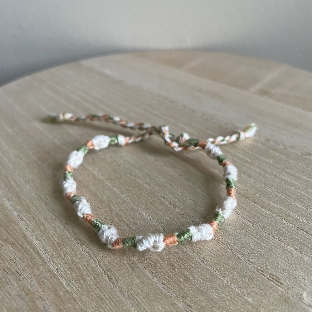 Olga Bracelet, anklet, trendy, comfortable, tie, embroidery thread, woven, gift,